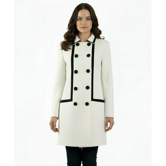 Lucy Paris Double Breasted Textured Trench Coat