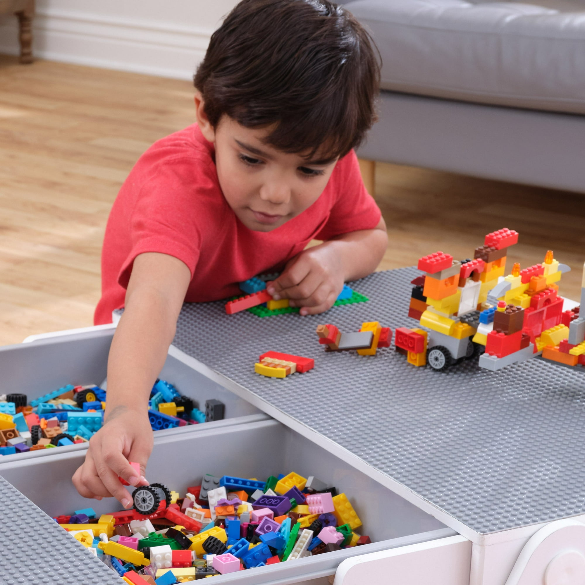 KidKraft Building Bricks Play N Store Mega Table Walmart