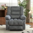 thumbnail image 6 of Ebello 36'' Massage Recliner Chair with Heat and Vibration – Soft Fabric Manual Reclining Chair for Living Room and Bedroom – Light Gray, 6 of 10