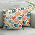 thumbnail image 3 of GOSMITH  Watercolor Heart Valentines Pillow Covers Red and Pink Heart Pillows Decorative White Throw Pillow,Valentines Day Pillow Cases Decoration Sofa Couch, 3 of 5