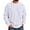White, variant on Delconic Mens Winter Fleece Crewneck Sweatshirt Long Sleeve Pullover Casual Loose Fit Ribbed Cuffs and Hem Basic Warm Top Beige L