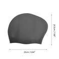 thumbnail image 4 of Unique Bargains 1 Pc Waterproof Solid Color Swim Cap for Women Black, 4 of 6