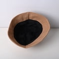 thumbnail image 2 of Casual Style Simple Pure Color Caps Autumn Winter Sun Protection Embroidered Letter Panama Hat Female Hats Women Bucket Hat Sun Hat Basin Hat BLACK, 2 of 8