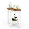 Spaco Heavy Duty Corner Shower Bench Stool with Storage Shelf for