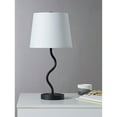 thumbnail image 2 of Signature Home Collection Swirl Design Table Lamp with Tapered Drum Shade- 19.75" - Black and White, 2 of 5