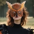 thumbnail image 3 of Masquerade Mask Gold Owl Design 10 X 9 Inch Mask for Halloween Party Mardi Gras Prom and Events, 3 of 4