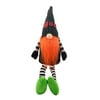 Toteaglile Halloween Decoration Long-legged Black Witch Cloak Hat Faceless Doll