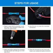 200pcs Heat Shrink Butt Wire Splice Connectors Seal Crimp Terminals USA