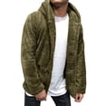 thumbnail image 1 of Daeful Manteau pour Homme en Molleton, Vêtement d'Extérieur Sport, Cardigan Épais en Peluche, Veste Vert Armée m, 1 of 2