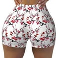 thumbnail image 2 of Goofa Cherry Blossoms Printed Workout Shorts Women Seamless Scrunch Butt Lifting High Waisted Gym Booty Shorts Elastic Workout Shorts-X-Large, 2 of 8