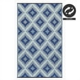 thumbnail image 5 of FH Home Outdoor Rug - Waterproof, Fade Resistant, Reversible - Premium Recycled Plastic - Geometric - Patio, Deck, Porch, Balcony, Laundry Room - Aztec Kilim - Blue Multi - 4 x 6 ft, 5 of 8