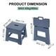 thumbnail image 2 of Uxcell Taburete de paso plegable de 8" para adultos, capacidad de 88 lbs, taburete antideslizante con mango, azul, pequeño, 2 of 7