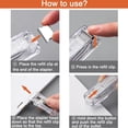 thumbnail image 6 of Goowood Portable Push Stapler Paper Clam Clip Dispenser Large Binder Clip Stapler with 8 Clips for Office Documents and Student Papers Coffee, 6 of 9