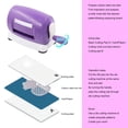 thumbnail image 6 of Hand Crank Paper Cutting & Embossing Machine, DIY Craft Tool for Greeting Cards, Scrapbooking & 3D Art Projects Purple, 6 of 6