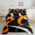 thumbnail image 2 of Erosebridal Geometric Stripe Comforter Sets Queen Size,Abstract Artwork Bedding Queen Comforter Set,Geometry Lines Decor,Reversible,Ultra Soft,3 Pieces, 2 of 7