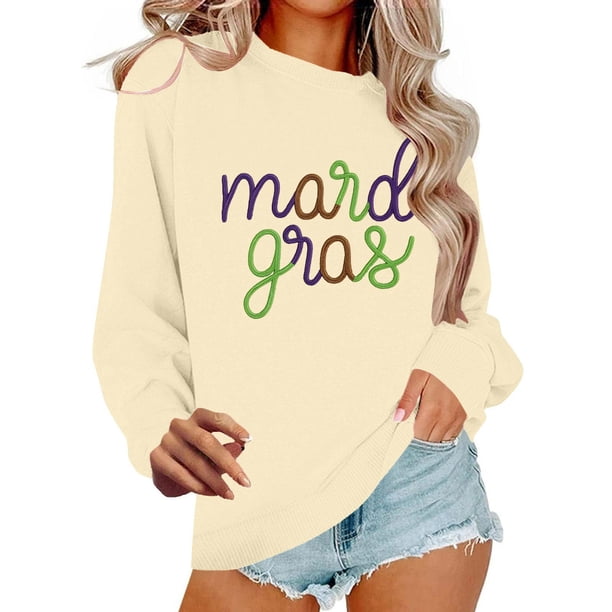 Mujeres de Manga Larga Tops Navidad Informal Impreso Cuello Tripulado Sudadera Invierno Acogedor, Mujeres de Manga Larga Navidad Tops