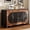 Dark Walnut, variant on Modular Fluted Buffet Cabinet with Storage, Small Accent Sideboard with Arch Doors & Adjustable Shelves 29" Modern Fluted Credenza Media Console Table for Living Room Kitchen Dining Room