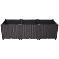 thumbnail image 5 of Olurrisa Deep Raised Garden Bed Plastic Planter Boxes for Vegetables Flowers Herbs and Succulents,Self-Watering Planter Box Raised Bed to Grow Flowers, Herbs & Vegetables, 47.2" L X 15.7" D X 14.7" H, 5 of 9