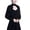 Black, variant on Women Elegant Side Split Long Sleeve Wedding Shawl Cape Halter Neck Chiffon Shrug Capelet Open Front Backless Floral Lace Bridal Jacket Bolero