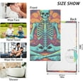 thumbnail image 6 of SKYSONIC 2 PCS Meditation Skull Bath Towels Set 16"x28", Cotton Face Towel Water Absorbent Lightweight Quickdry Hand Towels for Bathroom Ktichen Travel Gym, 6 of 7