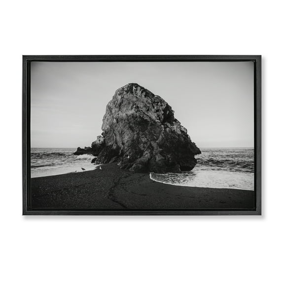 Stupell Industries Sonoma Coast Landmark Landscape & Nature Photography Black Floater Framed Canvas Art Print Wall Art, 25 x 17