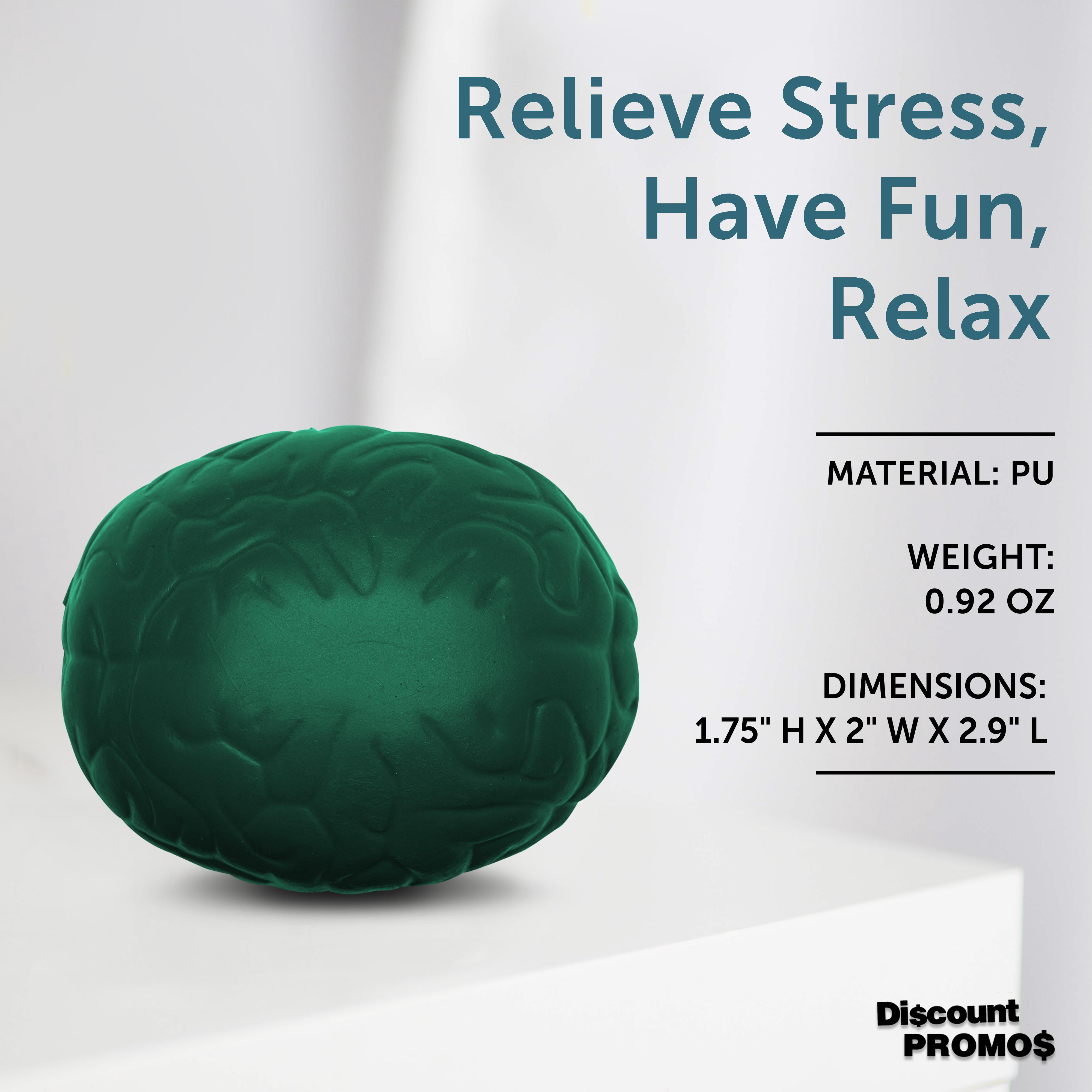 Brain Stress Balls Set of 10, Bulk Pack - Anxiety Stress Relief, Perfect for Your Desk, Office or Home - Green