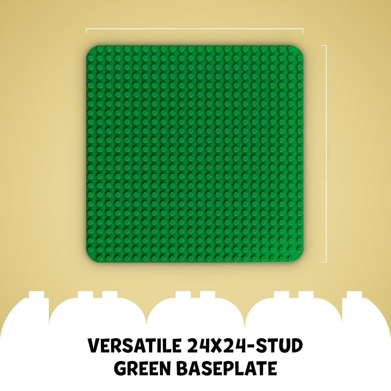LEGO DUPLO Green Building Plate, 24x24 Stud Baseplate Construction