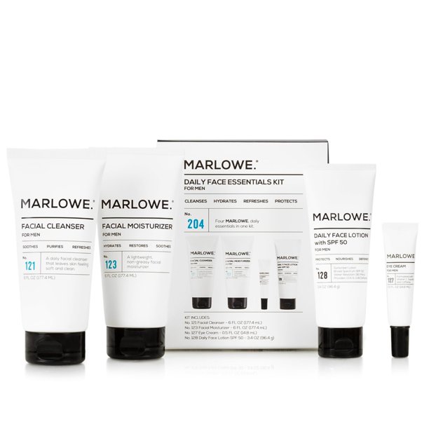Set de cuidado de la piel MARLOWE. Kit facial diario esencial para hombre