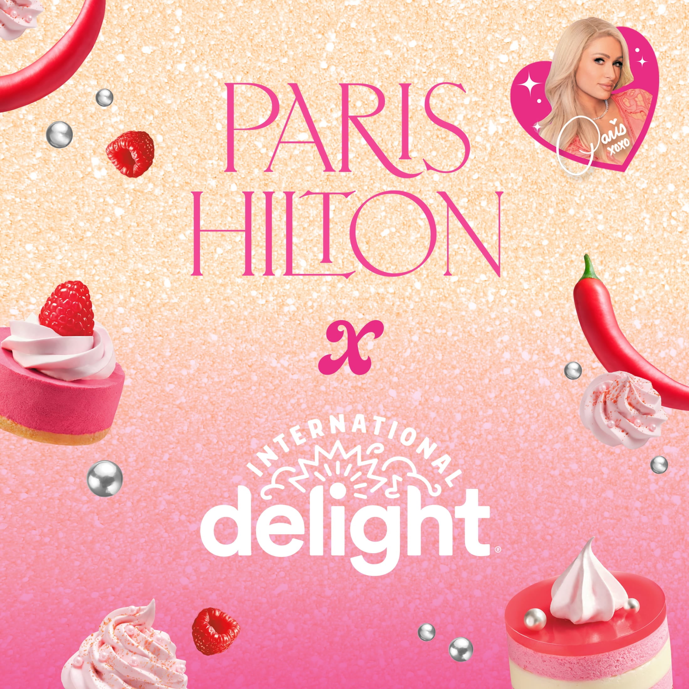 International Delight Paris Hilton Raspberry Champagne Coffee Creamer Bottle, 32 fl oz