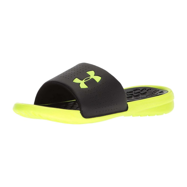 Under Armour Mens UA M Playmaker Fix SL, Black-High-Vis Yellow,