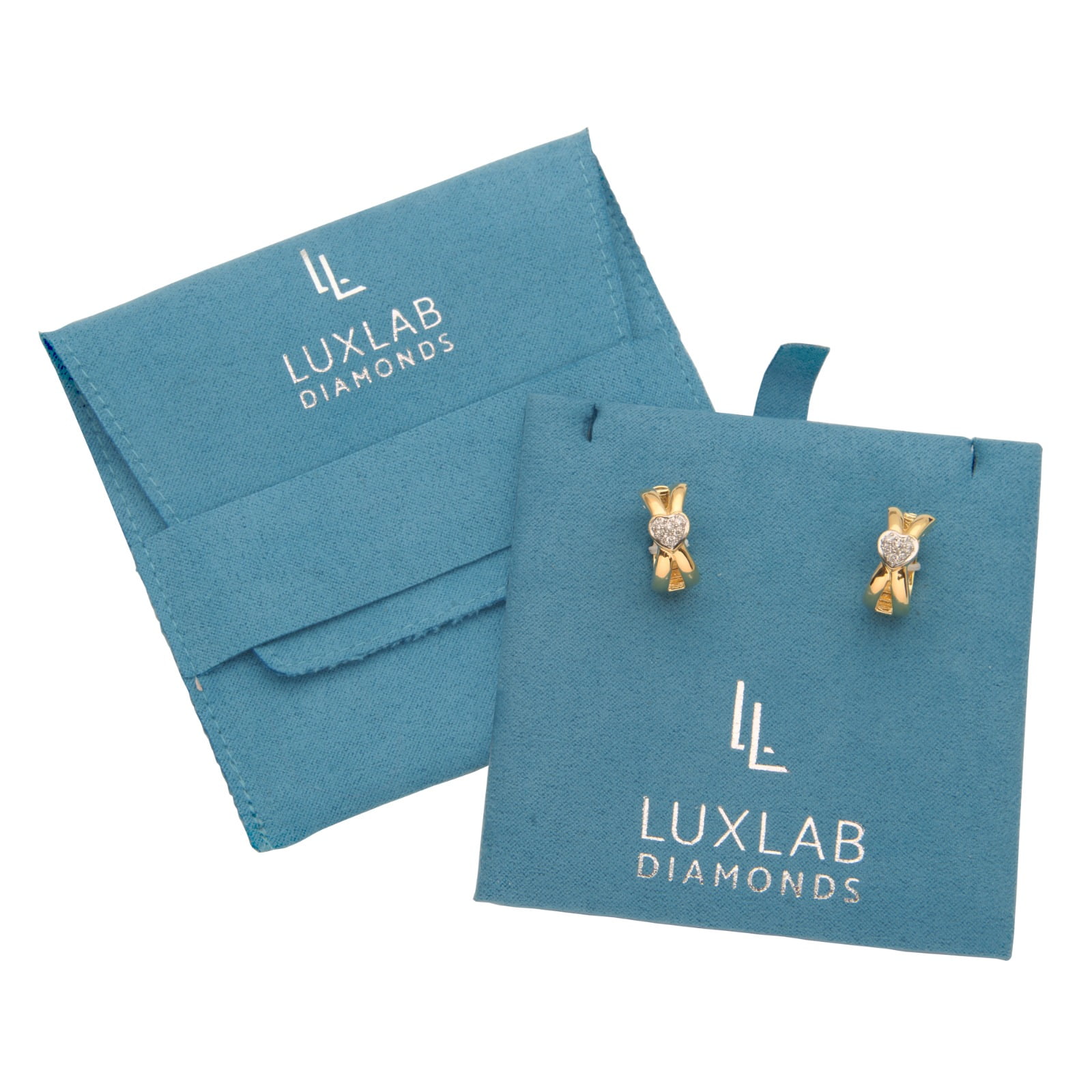 Forever Facets 1/5 CT TW Lab Grown Diamond Earrings in 18k Gold over Sterling Silver, Adult Female