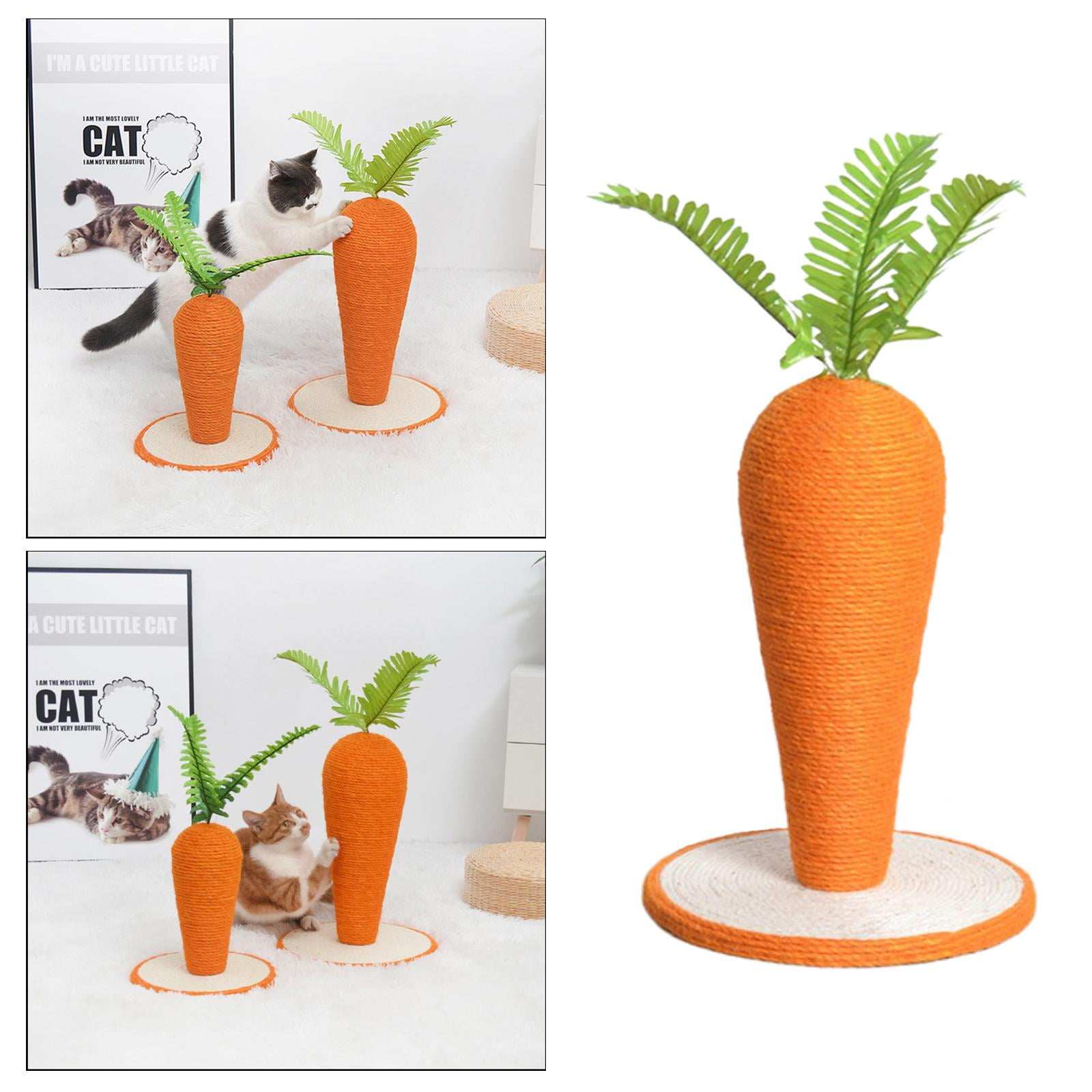 Bvdfgk Funny Sisal Cat Scratching Post Toy for Grinding Claws Pet Cat Carrot Craft Interactive Toys M