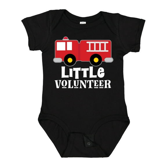 Inktastic Firefighter Childs Little Volunteer Boys or Girls Baby Bodysuit