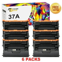 Toner Bank Compatible Toner Cartridge Replacement for HP 37A CF237A High Yield (Black, 6-Pack)