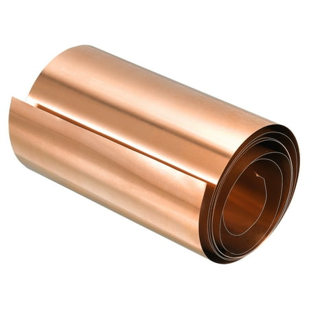 Copper Sheet Roll, Metal Foil Plate 1000mm x 100mm x 0.15mm, 1 Pack