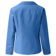 thumbnail image 5 of ZHOUCHANKIDS Fall Women's Blazers Casual Double Work Business Professional Suit Jackets with Pockets Blue S, 5 of 7