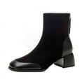 thumbnail image 2 of Trendy Retro Chunky Heeled Ankle Boots with Fringe Detail, 2 of 12