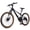 Jet Black, variant on Hykolity 24 Inch Kids Mountain Bike, 21-Speed Children Teen Age 6-12 MTB Bicycle, Dual Disc Brakes, High Carbon Steel Frame Outdoor Cycling, Jet Black