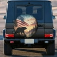 thumbnail image 3 of Black Bear American Flag Sunset Mountain Spare Tire Cover Wheel Protectors Waterproof UV Resistant Wheel Covers Universal Fit for SUV Truck Rv Trailer Camper Travel Accessories, 3 of 10