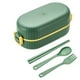 thumbnail image 2 of Double Plastic Lunch Boxes Layered Student Lunch Boxes Office Worker Convenient Lunch Boxes Boxes Children's Bento Boxes With Spoons Forks And Chopsticks, 2 of 6