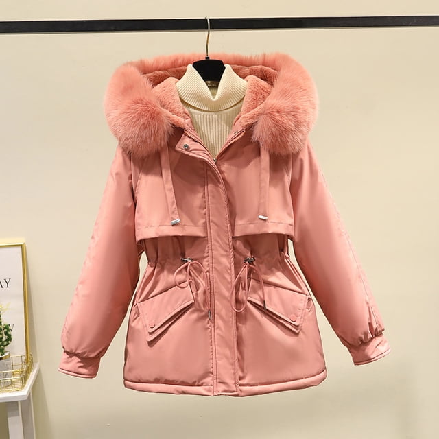 Abrigo de lana gruesa para mujer Parker, abrigo de invierno con pies pequeños acolchado de algodón, abrigo acolchado de algodón puro, jersey de invierno, modelos gruesos