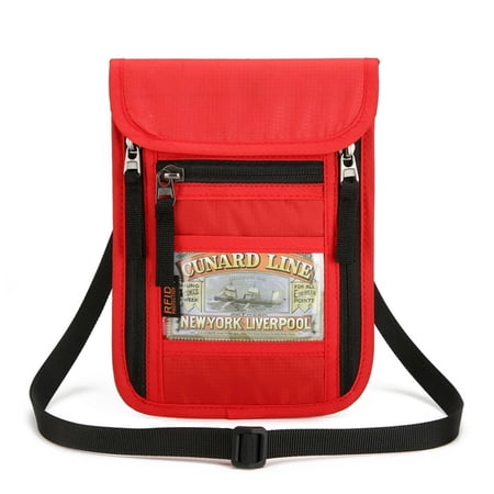 GASTROPOD 2026 New Passport Holder,Comfortable Carry Strap Passport Wallet,Waterproof Fabric Multi-Pocket Design Passport Case,Red