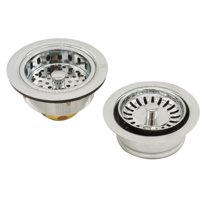 Westbrass COMBO PACK 3-1/2" Post Style Kitchen Sink and Waste Disposal Flange Strainers, Polished Nickel
