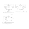 thumbnail image 4 of Brembo 99-03 Saab 9-3/99-09 9-5/01-05 Saturn L300 Front Premium NAO Ceramic OE Equivalent Pad, 4 of 4