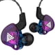 thumbnail image 3 of QKZ 1 par de auriculares con cable de 3,5 mm tipo auricular en la oreja, auriculares de teléfono, auriculares de sonido de alta fidelidad para tableta MP3 MP4, púrpura Inevent EL003207-01B, 3 of 7