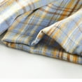 thumbnail image 6 of Dianli Summer Men's Short Sleeve Button-up Checkered Lapel Pocket Shirt Vintage Beach Thin Breathable Lightweight Cotton-Blend Button-Front Casual Vacation Travel Shirt Summer, 6 of 8