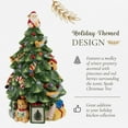 thumbnail image 3 of Spode Christmas Tree Miniature Christmas Village Figural Decoration, LED Lighted Christmas Village Set, Ceramic Holiday Decor - Dolomite Christmas Collectible for Indoor Display (Tree), 3 of 7