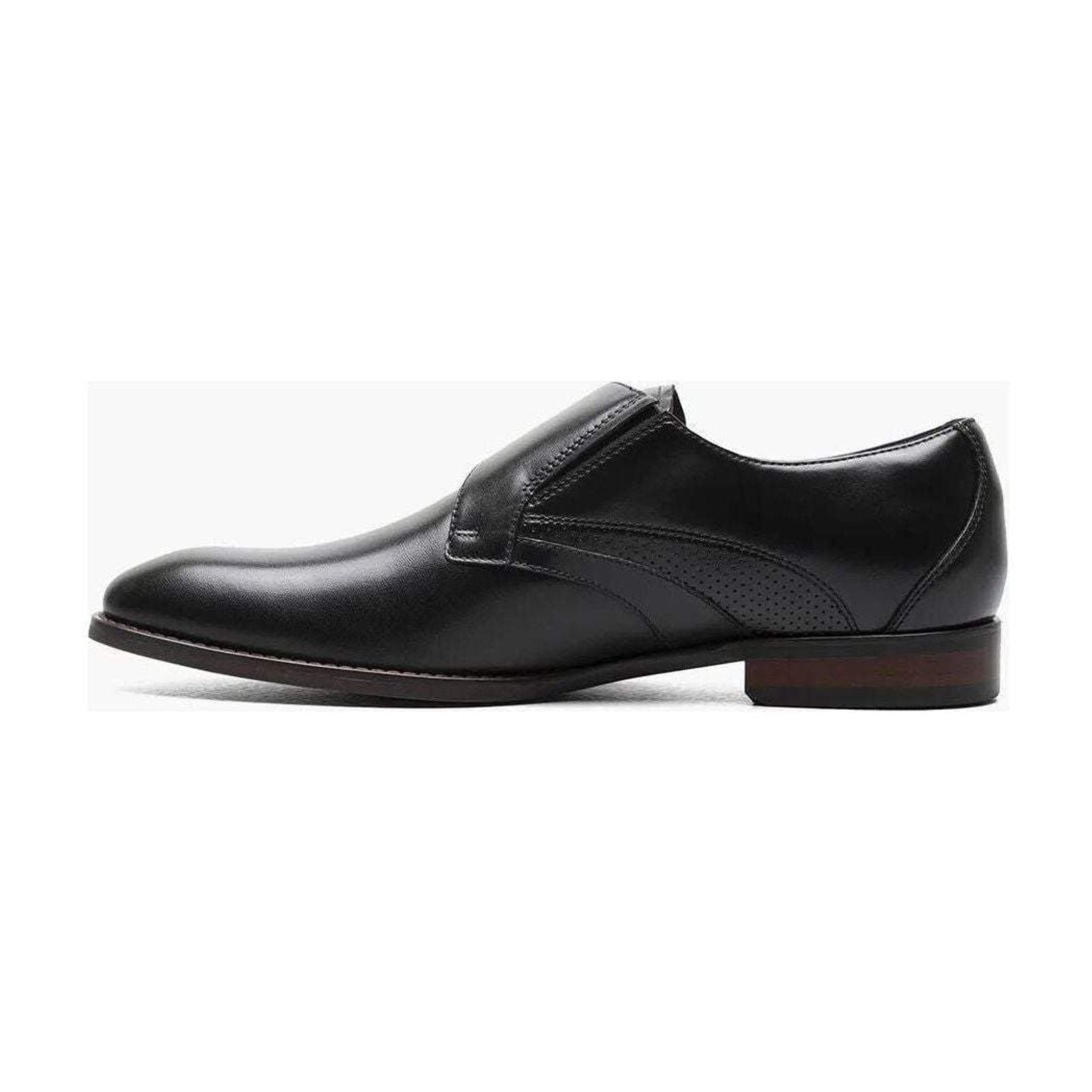 Stacy Adams Karcher Plain Toe Monk Strap Shoes Leather Black  display picture 1