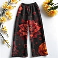 thumbnail image 4 of Trgacdwlo Halloween Fleece Pajama Pants for Women Fuzzy Loose Fit Sleepwear Lounge Pants Women Funny Ghost Graphic Winter Warm Womens Pajama Bottoms, 4 of 5