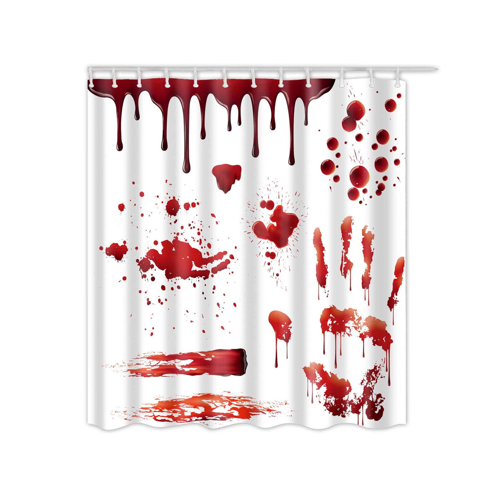 Horror Halloween Bathroom Waterproof Polyester Shower Curtain 12 Hooks free ship 